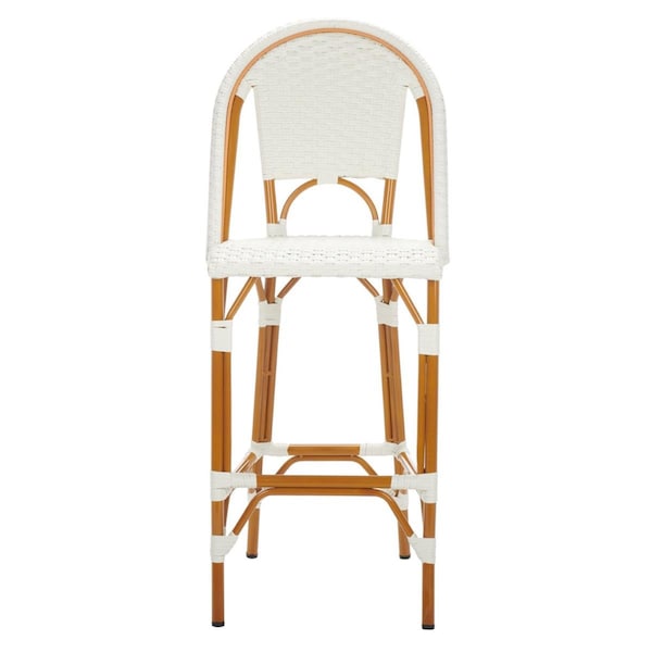 Safavieh 19.75 x 25.5 x 46.5 in. California Bar Stool, White - PAT7534C