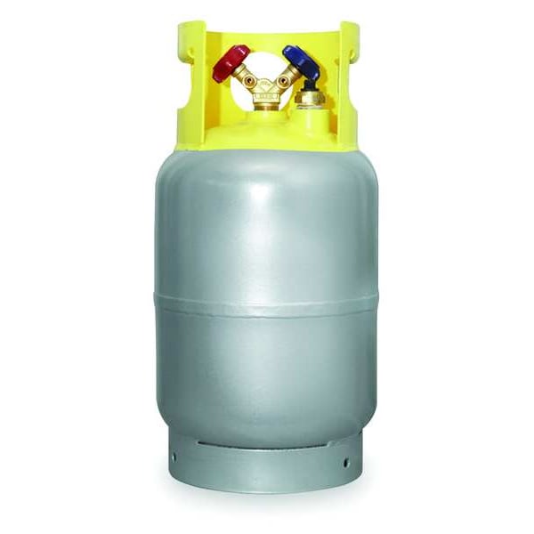 Zoro Select Refrigerant Recovery Cylinder, Service Rating 400 psi, 30 Lbs, High Gloss Powder Coated Finish - 4LZH2