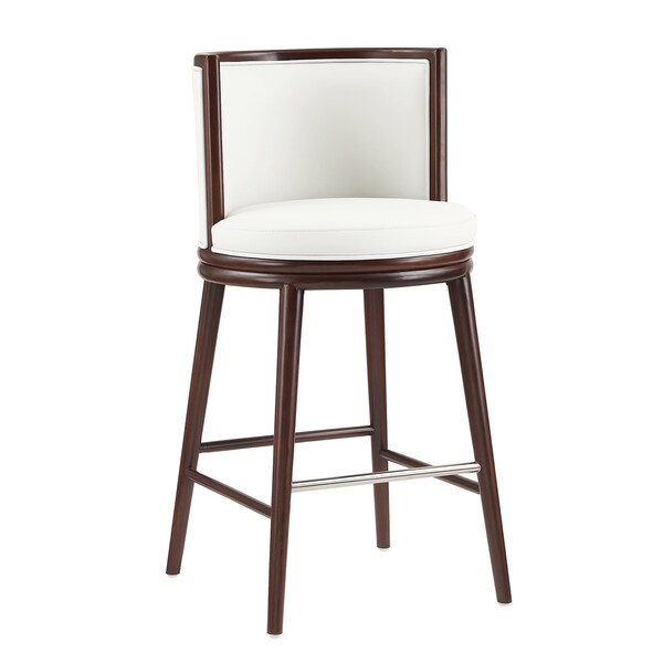 Manhattan Comfort Evalyn Barstool in White - Set of 2 - 2-BS024-WH