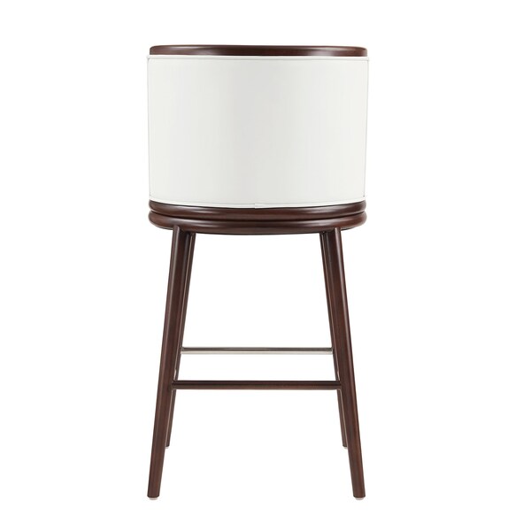 Manhattan Comfort Evalyn Barstool in White - Set of 2 - 2-BS024-WH