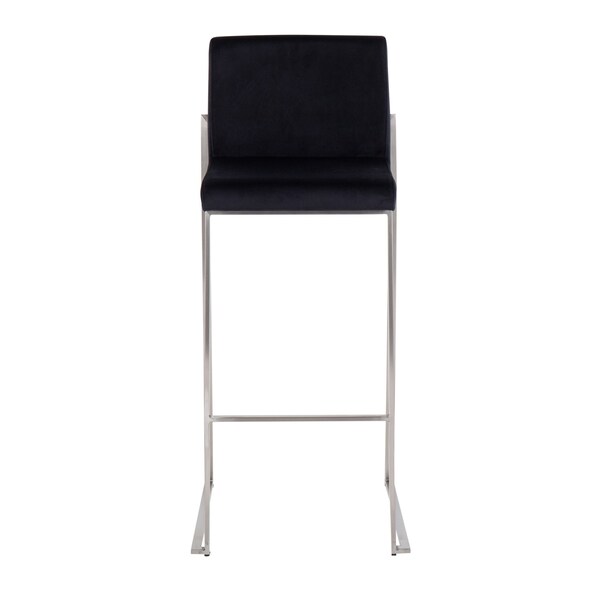Lumisource Fuji High Back Barstool - Set of 2 PR - B30-FUJIHB SSVBK2