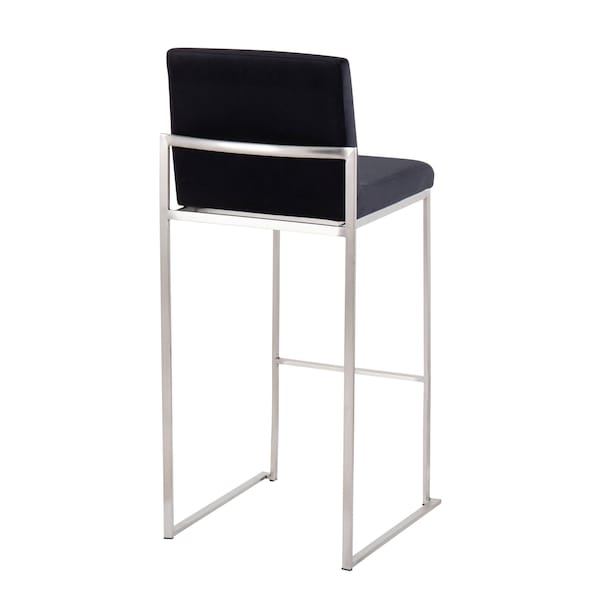 Lumisource Fuji High Back Barstool - Set of 2 PR - B30-FUJIHB SSVBK2