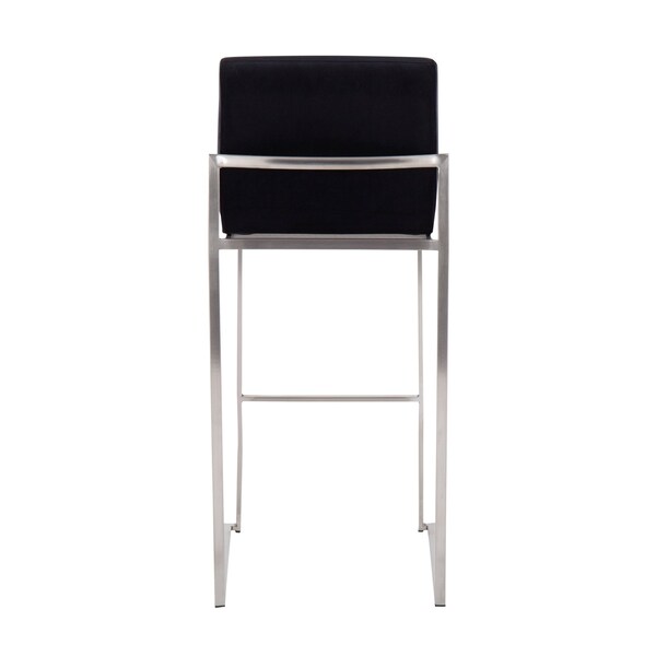 Lumisource Fuji High Back Barstool - Set of 2 PR - B30-FUJIHB SSVBK2