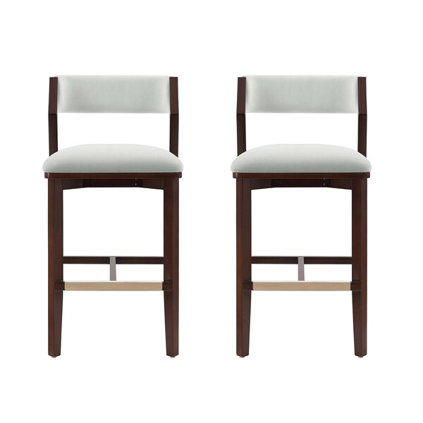 Manhattan Comfort Patricia Barstool in White Glacier - Set of 2 - 2-BS026-WH