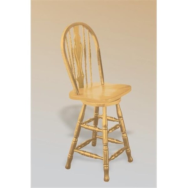 Sunset Trading Sunset Trading 24" Keyhole Barstool in Light Oak Finish - DLU-B124-24-LO