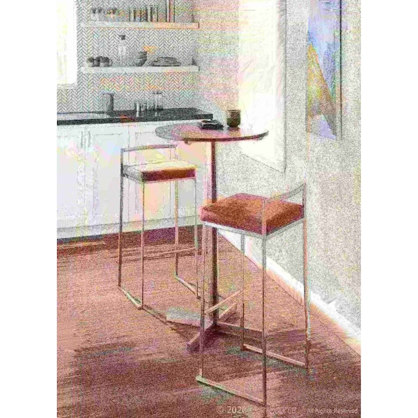 Lumisource Fuji Stacker Barstool - Set of 2 PR - B30-FUJI FBN2