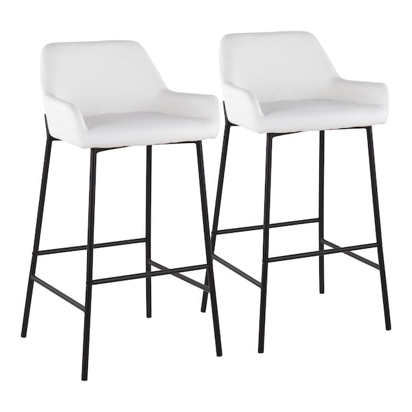 Lumisource Daniella Fixed-Height Bar Stool - Set of 2 PR - B30-DNLA2 BKPUW2