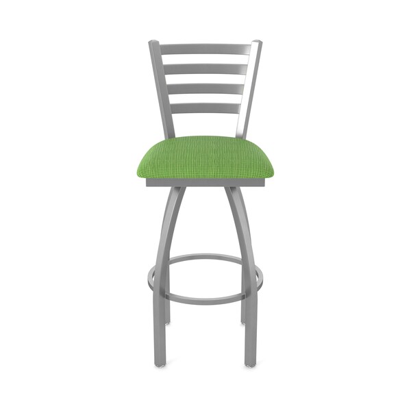 Holland Bar Stool Co 410 Jackie Stainless Steel 36in Swivel Bar Stool with Graph Parrot Seat - 41036SS015