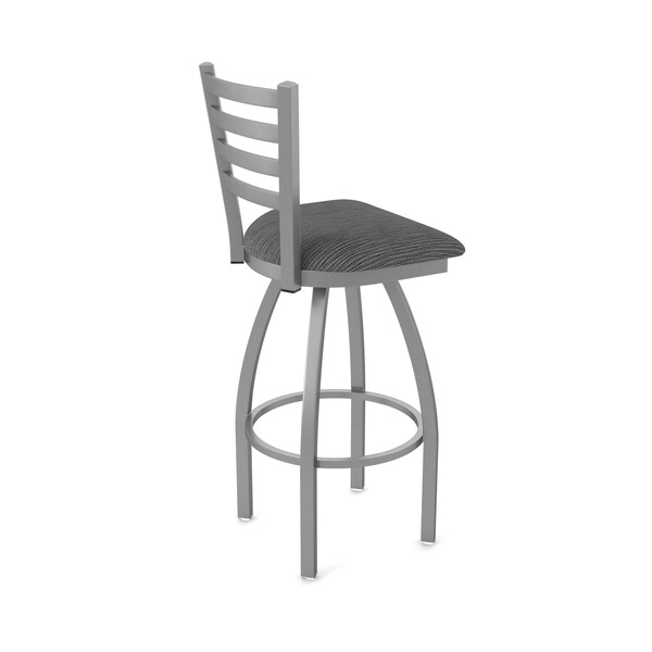 Holland Bar Stool Co 410 Jackie Stainless Steel 36in Swivel Bar Stool with Graph Coal Seat - 41036SS018