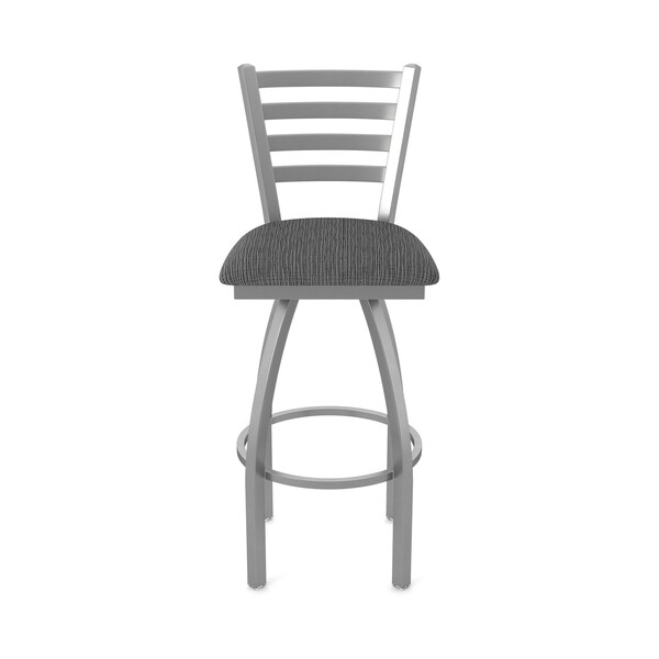 Holland Bar Stool Co 410 Jackie Stainless Steel 36in Swivel Bar Stool with Graph Coal Seat - 41036SS018