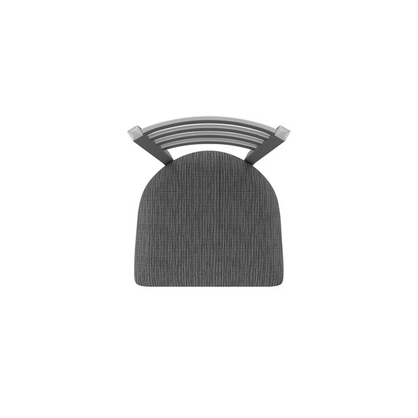 Holland Bar Stool Co 410 Jackie Stainless Steel 36in Swivel Bar Stool with Graph Coal Seat - 41036SS018