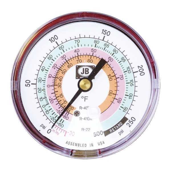 Jb Industries Gauge, Red LED, For R-22, R-404A, R-410A - M2-825L