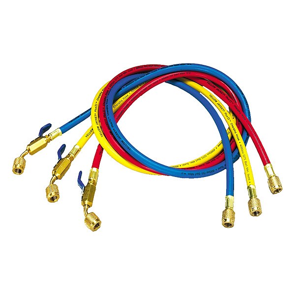 Yellow Jacket Hose, 14 in L, Blue/Red/Yellow, 800 psi - 29485