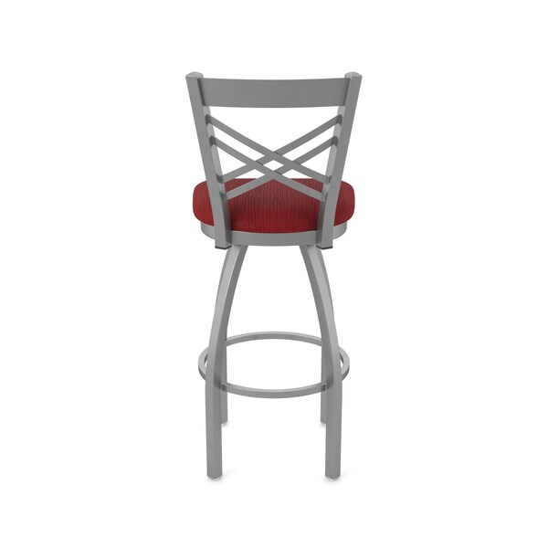 Holland Bar Stool Co 820 Catalina Stainless Steel 36in Swivel Bar Stool with Graph Ruby Seat - 82036SS016