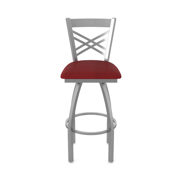 Holland Bar Stool Co 820 Catalina Stainless Steel 36in Swivel Bar Stool with Graph Ruby Seat - 82036SS016