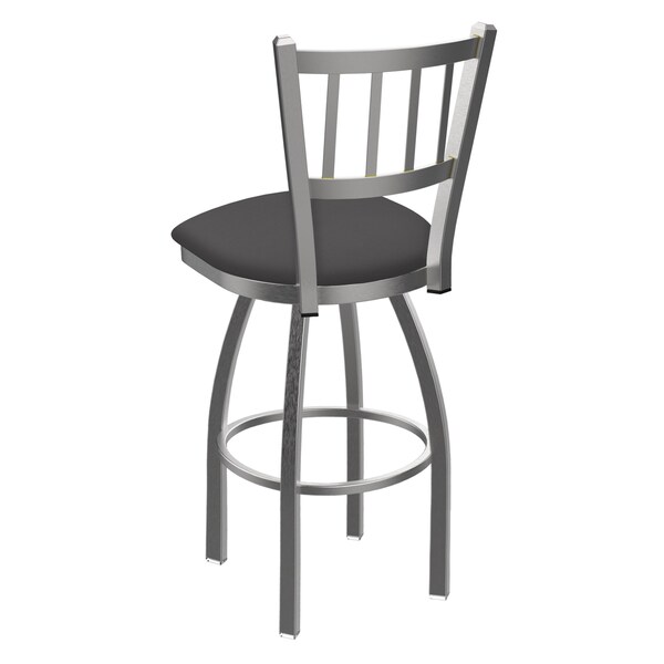 Holland Bar Stool Co 810 Contessa Stainless Steel 36in Swivel Bar Stool with Canter Storm Seat - 81036SS004