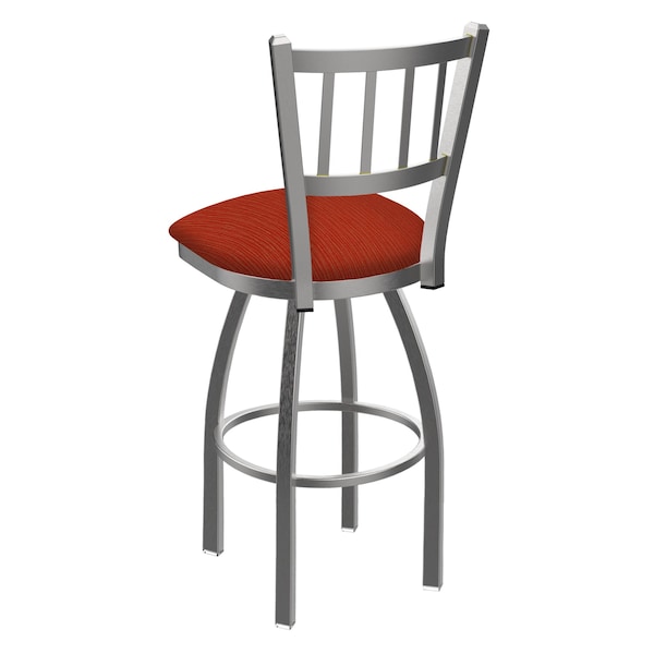 Holland Bar Stool Co 810 Contessa Stainless Steel 36in Swivel Bar Stool with Graph Poppy Seat - 81036SS021