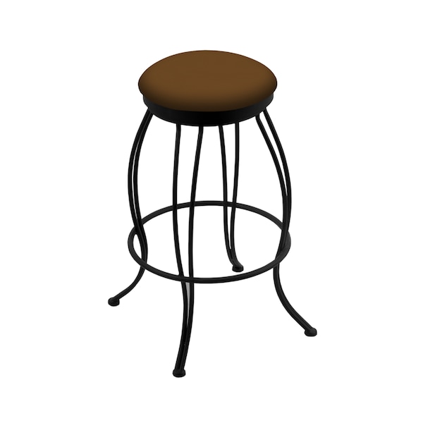 Holland Bar Stool Co 30" Swivel Bar Stool, Black Wrinkle, Canter Thatch Seat - 300030BW001