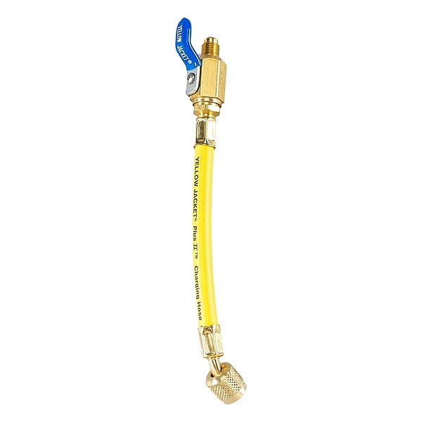 Yellow Jacket Hose, 9 in L, Yellow, 800 psi, 8 in Bend - 29011