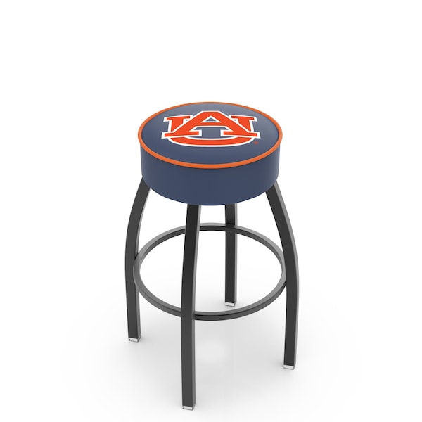 Holland Bar Stool Co 25" 4" Auburn Cushion Seat, Blk Wrinkle Base Swivel Bar Stool - L8B125AUBURN