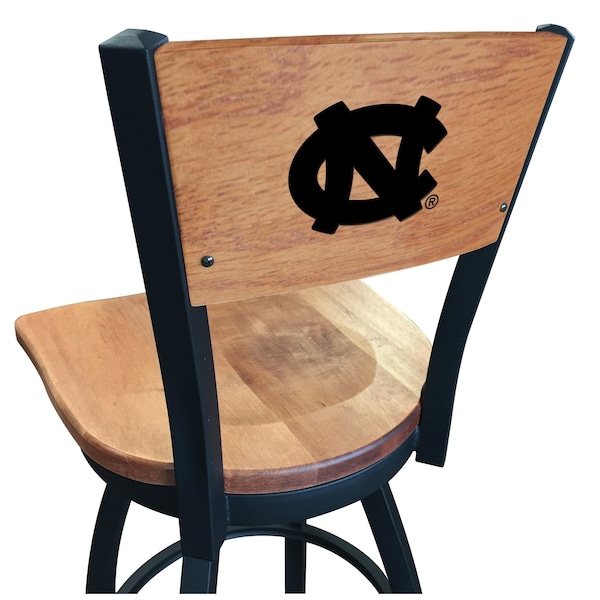 Holland Bar Stool Co 30" Blk Wrinkle North Carolina Swivel Bar Stool, Laser Engraved Back - L03830BWMEDMPLANORCARMEDMPL