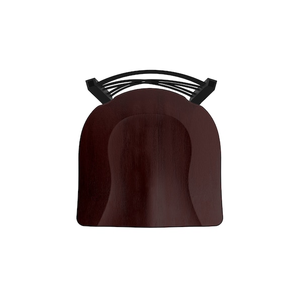 Holland Bar Stool Co 30" Swivel Bar Stool, Black Wrinkle, Dark Cherry Maple Seat - 82030BWDCMPL