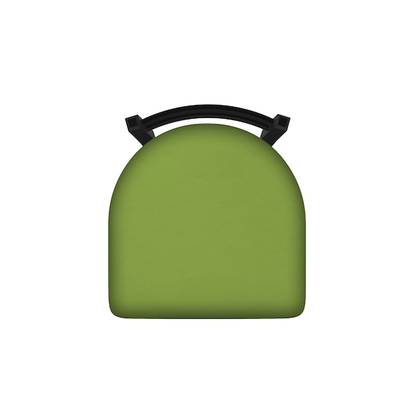 Holland Bar Stool Co 30" Low Back Swivel Bar Stool, Black Wrinkle, Canter Kiwi Green Seat - 41130BW009