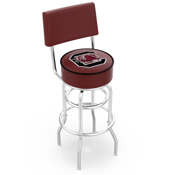 Holland Bar Stool Co 25" Chrome 2-Ring South Carolina Swivel Bar Stool, Back - L7C425SOUCAR