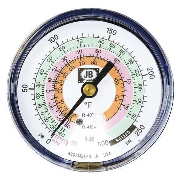 Jb Industries Gauge, Blue LED, For R-22, R-404A, R-410A - M2-820L