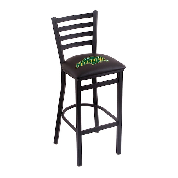 Holland Bar Stool Co 30" Blk Wrinkle North Dakota State Stationary Bar Stool, Ladder Back - L00430NDAKST-B