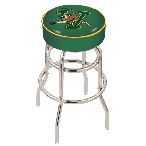 Holland Bar Stool Co 25" 4" Vermont Cushion Seat, Double-Ring Chrome Swivel Bar Stool - L7C125VERMNT