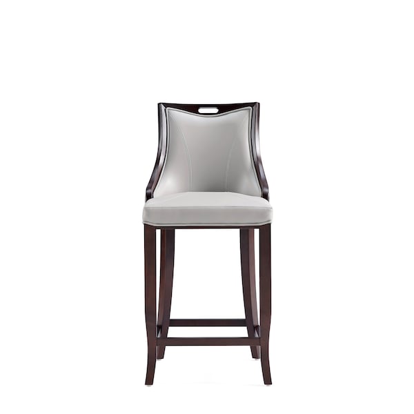 Manhattan Comfort Emperor Faux Leather Barstool in Light Grey - BS008-LG