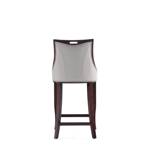 Manhattan Comfort Emperor Faux Leather Barstool in Light Grey - BS008-LG