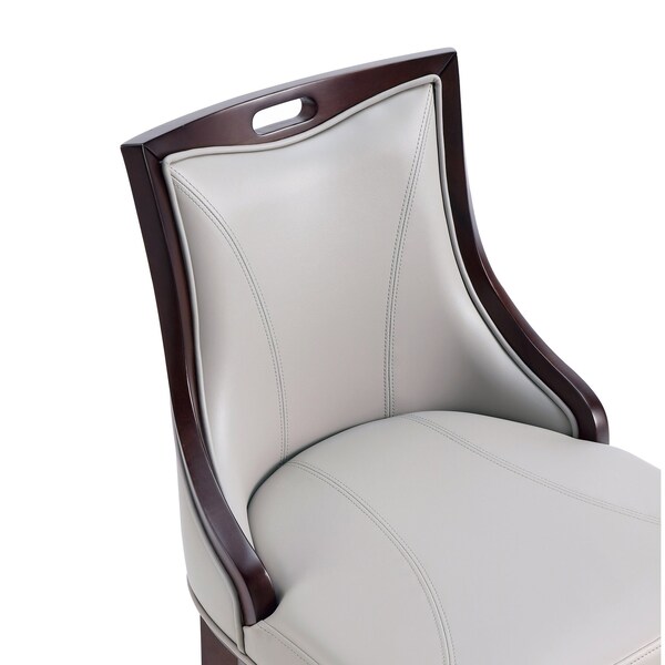 Manhattan Comfort Emperor Faux Leather Barstool in Light Grey - BS008-LG