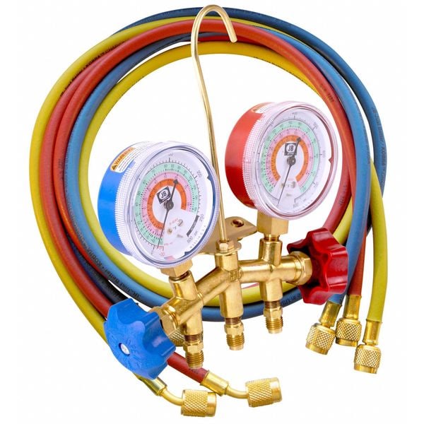 Jb Industries Manifold Gauge, 2-Valve - M2-5-410A-SS