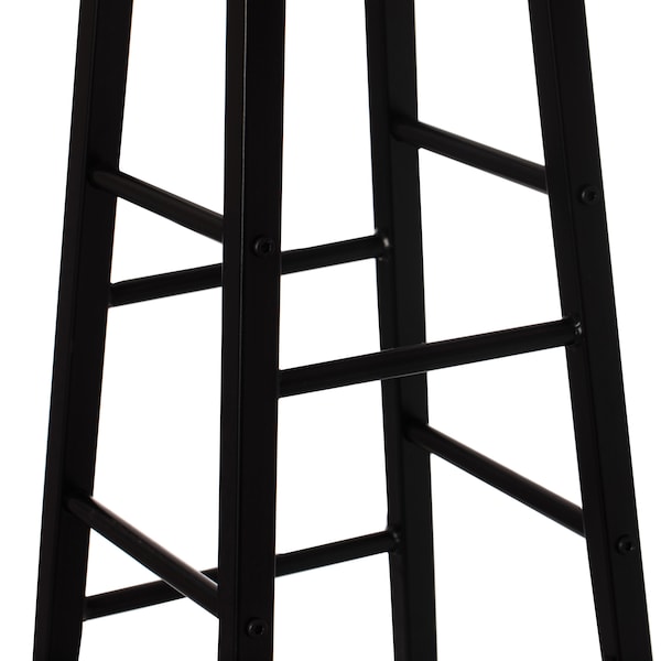 Vintiquewise Set of 4 28 Wooden High Rustic Round Bar Stool with Footrest for Indoor and Outdoor - QI004466.4