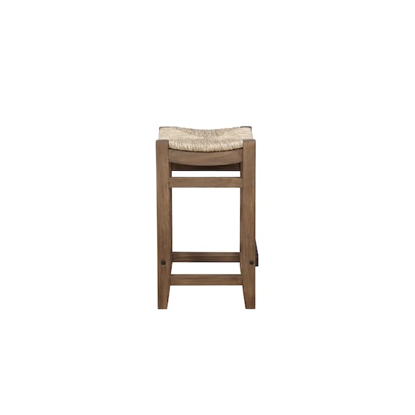 Alaterre Furniture Newport 26"H Wood Counter Height Stool with Rush Seat - ANNP2171