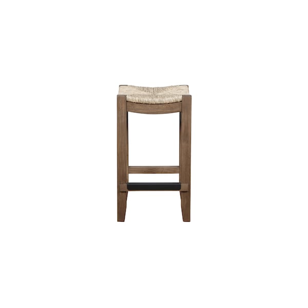 Alaterre Furniture Newport 26"H Wood Counter Height Stool with Rush Seat - ANNP2171