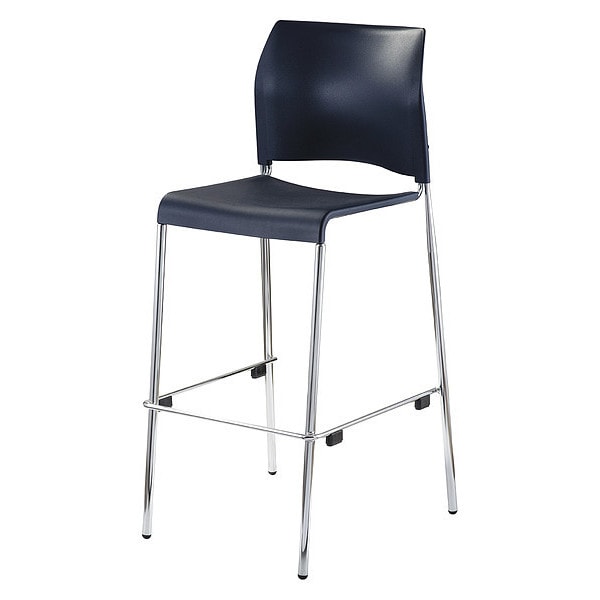 National Public Seating Cafe Bar Stool, Plastic Seat, Black - 8810B-11-10