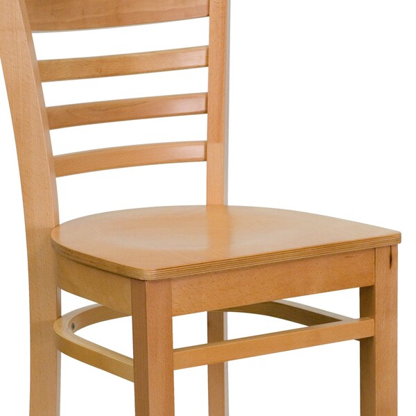 Flash Furniture Barstool, Natural Wood, Ladder Back - XU-DGW0005BARLAD-NAT-GG