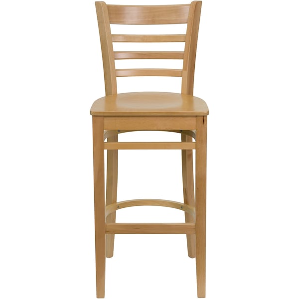 Flash Furniture Barstool, Natural Wood, Ladder Back - XU-DGW0005BARLAD-NAT-GG