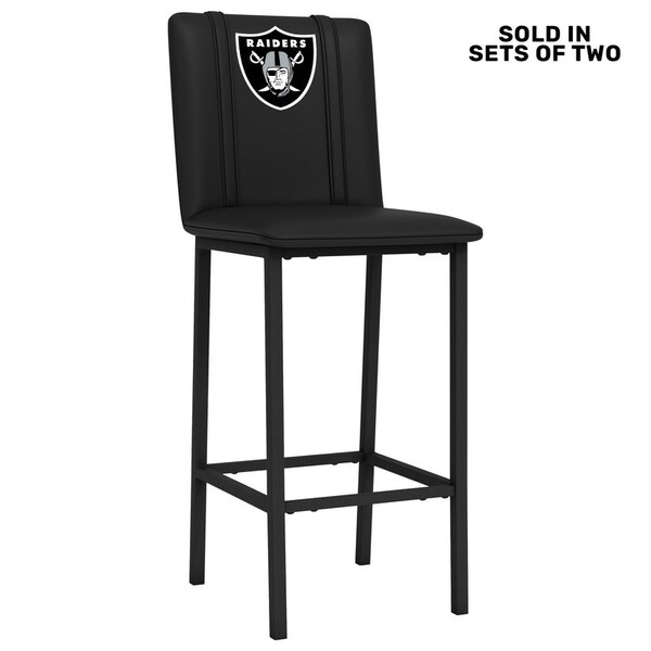 Dreamseat Bar Stool 500 with Las Vegas Raiders Primary Logo, 2PK - XZ500BSDBLK-PSNFL21020A