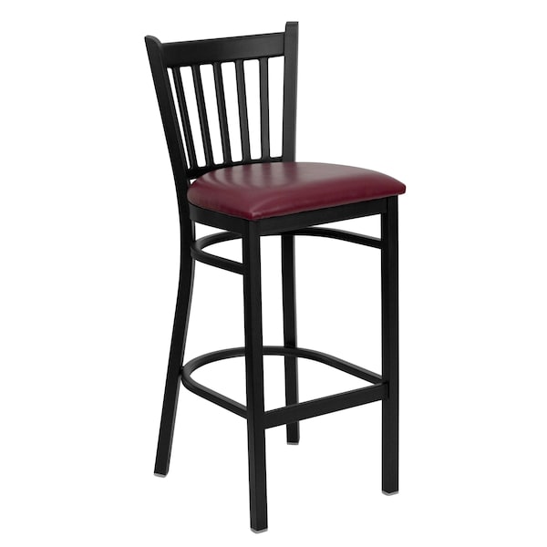 Flash Furniture Restaurant Stool, Vertical Back, Burg Sea - XU-DG-6R6B-VRT-BAR-BURV-GG