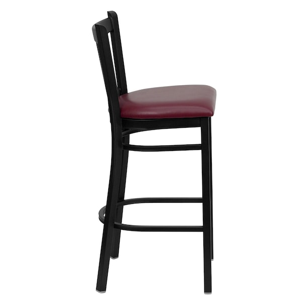 Flash Furniture Restaurant Stool, Vertical Back, Burg Sea - XU-DG-6R6B-VRT-BAR-BURV-GG