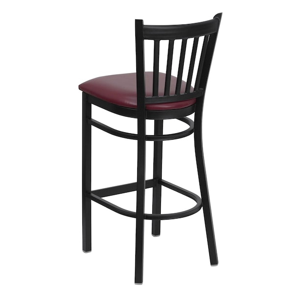 Flash Furniture Restaurant Stool, Vertical Back, Burg Sea - XU-DG-6R6B-VRT-BAR-BURV-GG