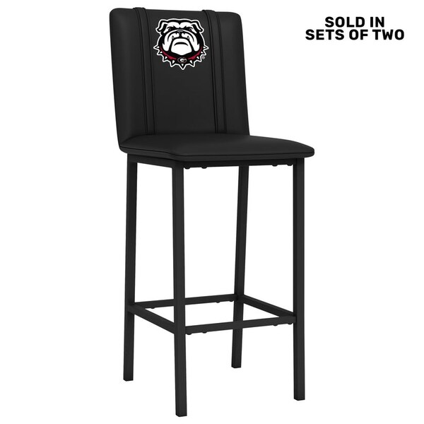 Dreamseat Bar Stool 500 with Georgia Bulldogs Alternate Logo, 2PK - XZ500BSDBLK-PSCOL13192A
