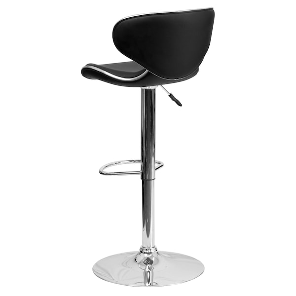 Flash Furniture Black Vinyl Barstool, PK2 - 2-DS-815-BK-GG