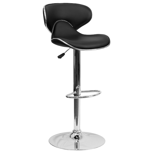 Flash Furniture Black Vinyl Barstool, PK2 - 2-DS-815-BK-GG