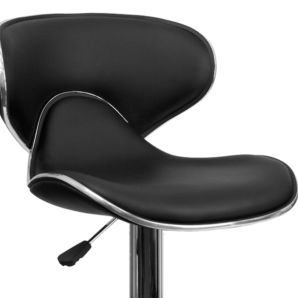 Flash Furniture Black Vinyl Barstool, PK2 - 2-DS-815-BK-GG