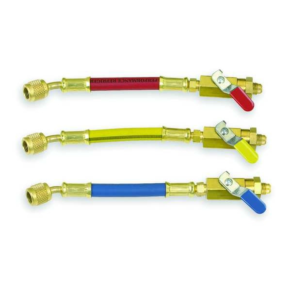 Imperial Ball Valve Hose Set, 6 In, Red, Yellow, Blue - 800-MBS